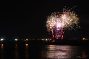 比較明合成をした花火