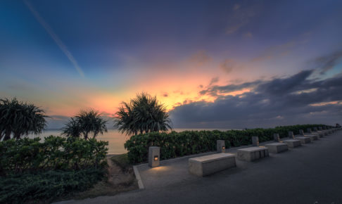 夕暮れの瀬長島